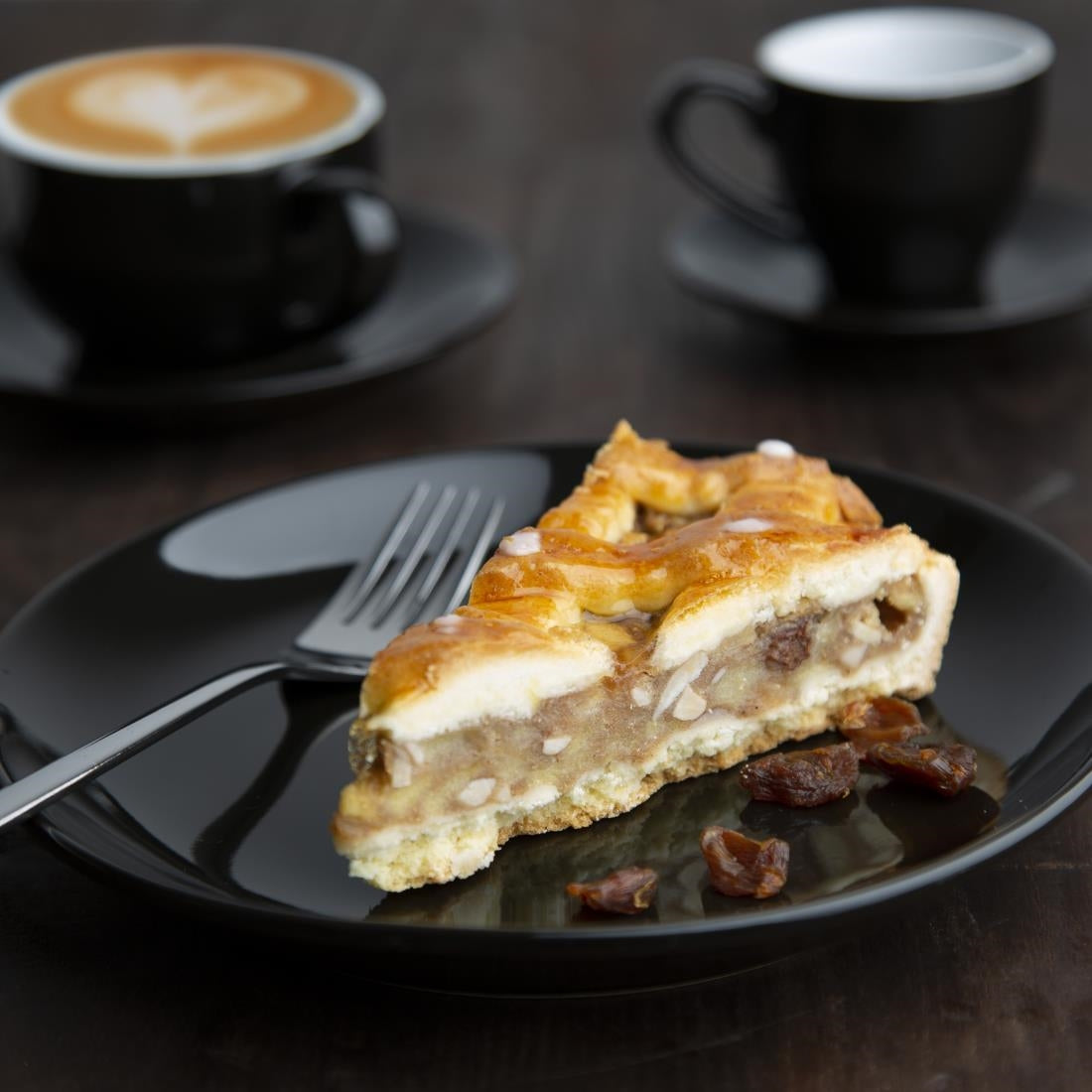 CU950 Olympia Cafe Coupe Plate Black - 200mm 8" (Pack of 12)