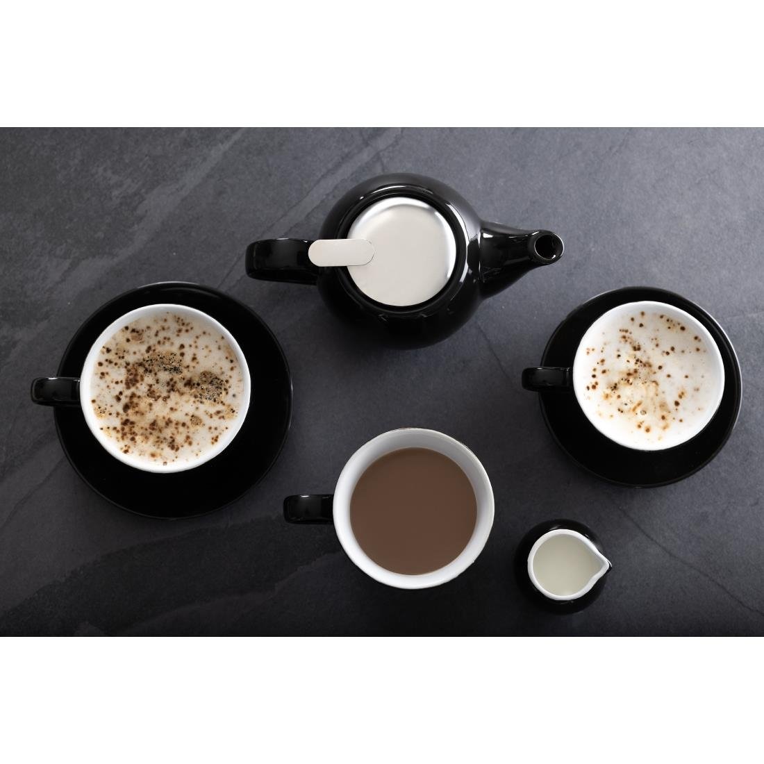 CU956 Olympia Cafe Saucer Black (Pack of 12)