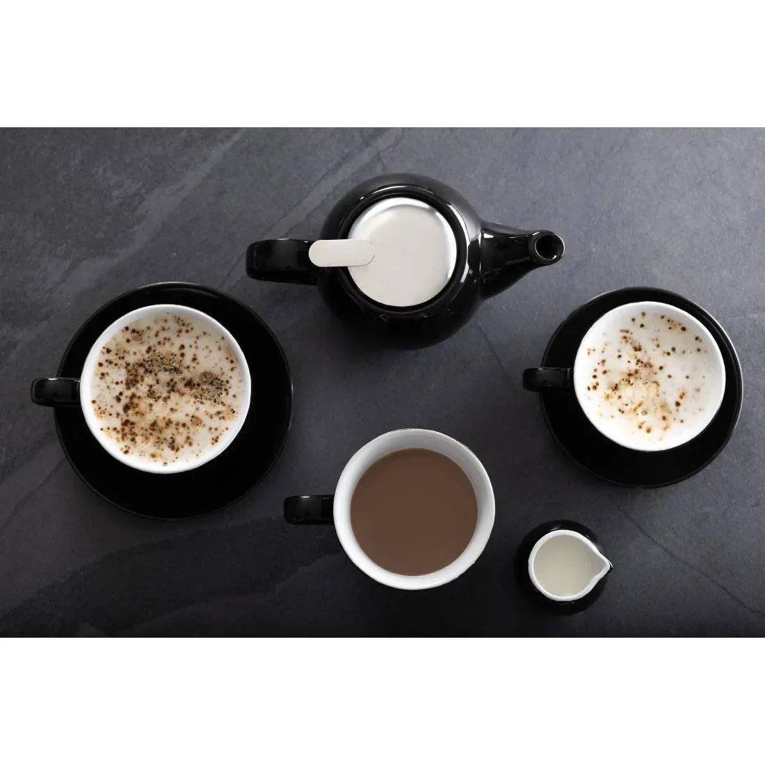 CU956 Olympia Cafe Saucer Black (Pack of 12) - JD Catering Equipment Solutions Ltd