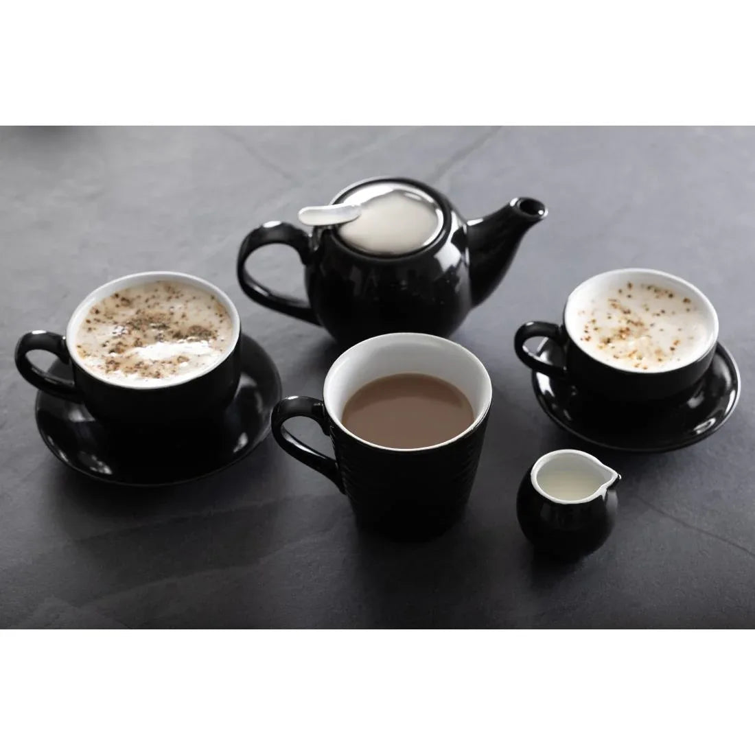 CU960 Olympia Cafe Aroma Mug Black - 230ml (Pack of 6) - JD Catering Equipment Solutions Ltd