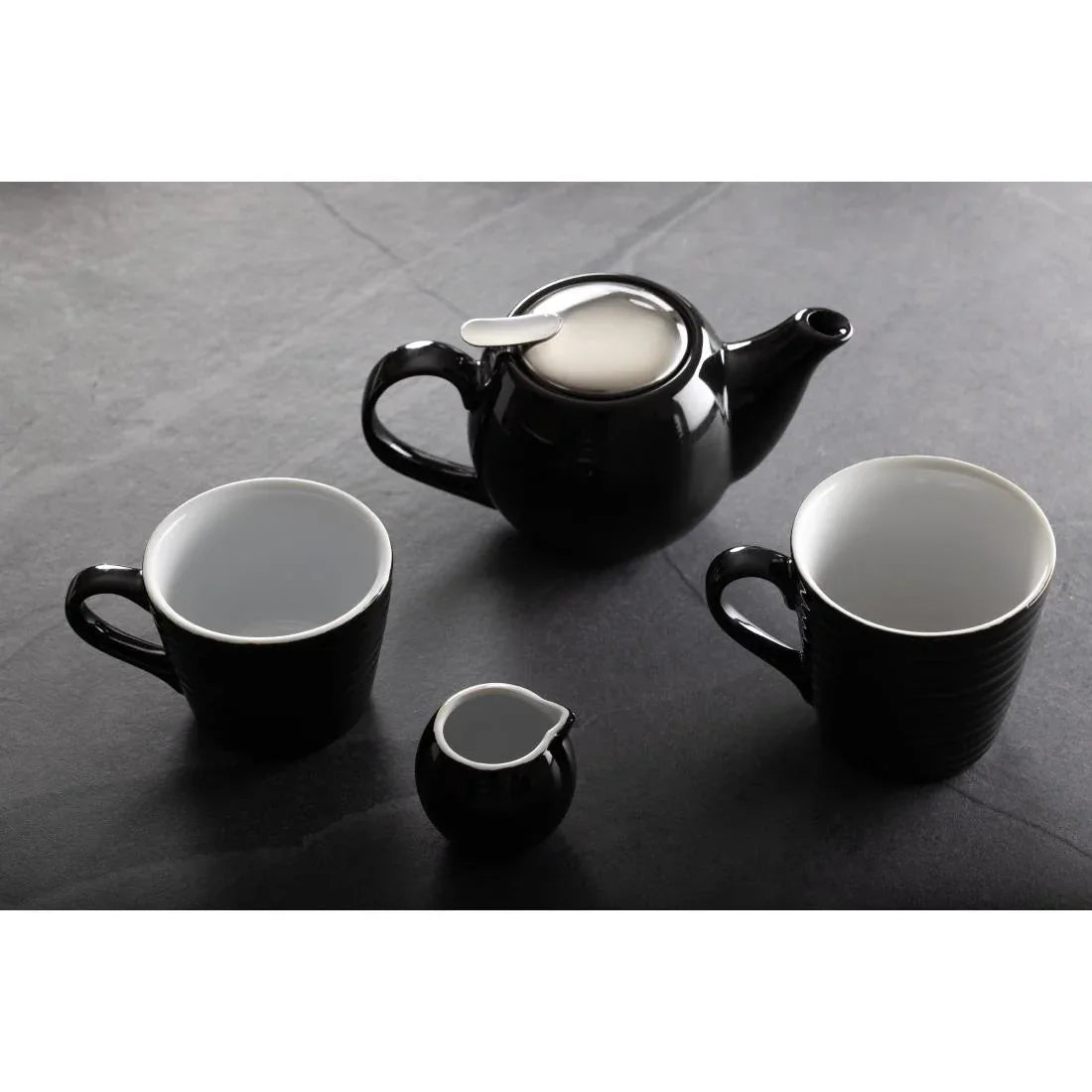 CU956 Olympia Cafe Saucer Black (Pack of 12) - JD Catering Equipment Solutions Ltd