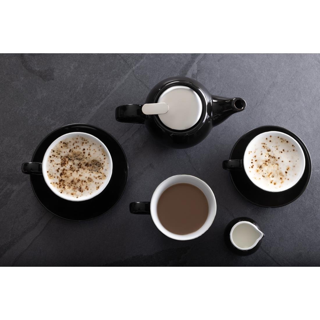 CU954 Olympia Cafe Cappuccino Cup Black - 340ml 11.5fl oz (Pack of 12)