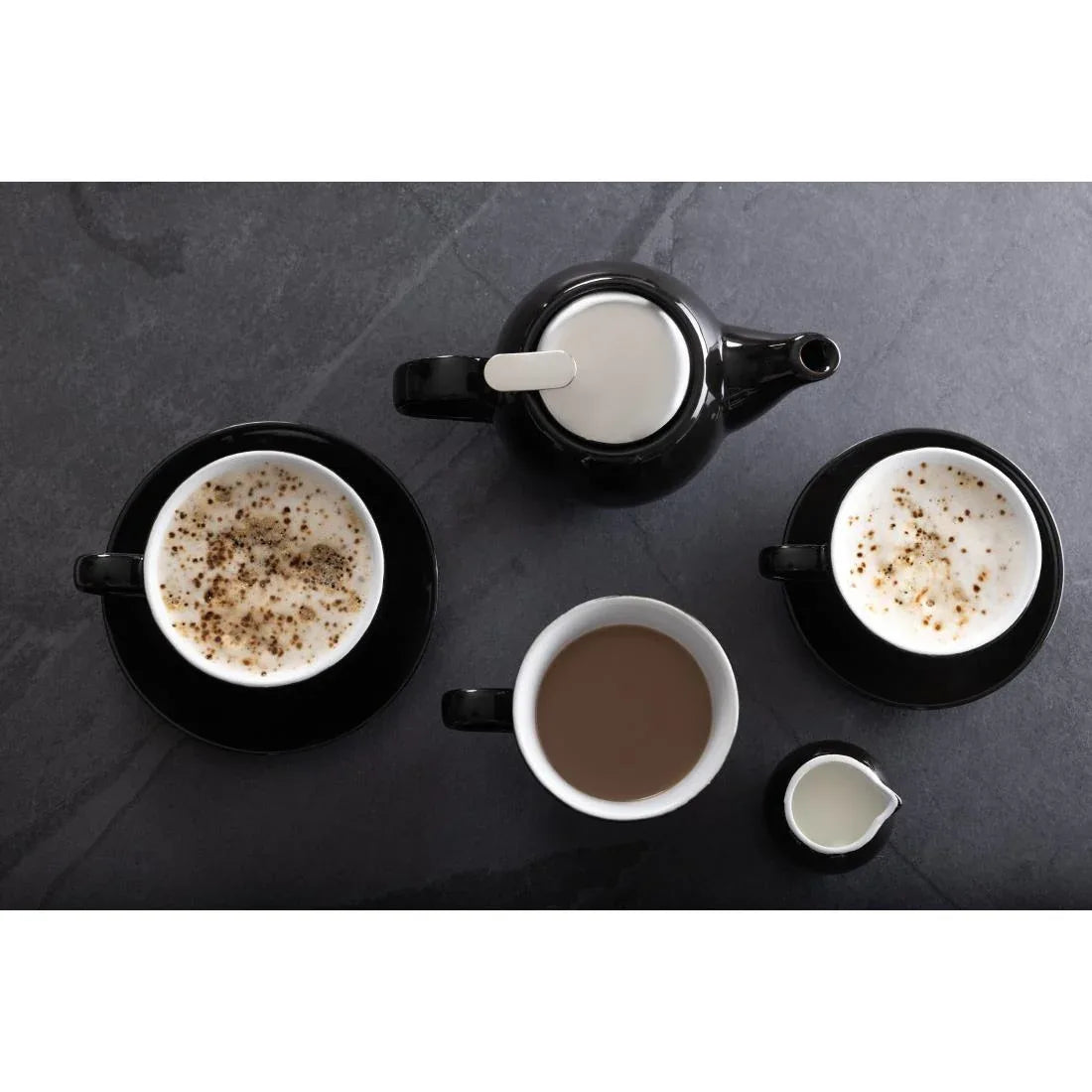 CU956 Olympia Cafe Saucer Black (Pack of 12) - JD Catering Equipment Solutions Ltd