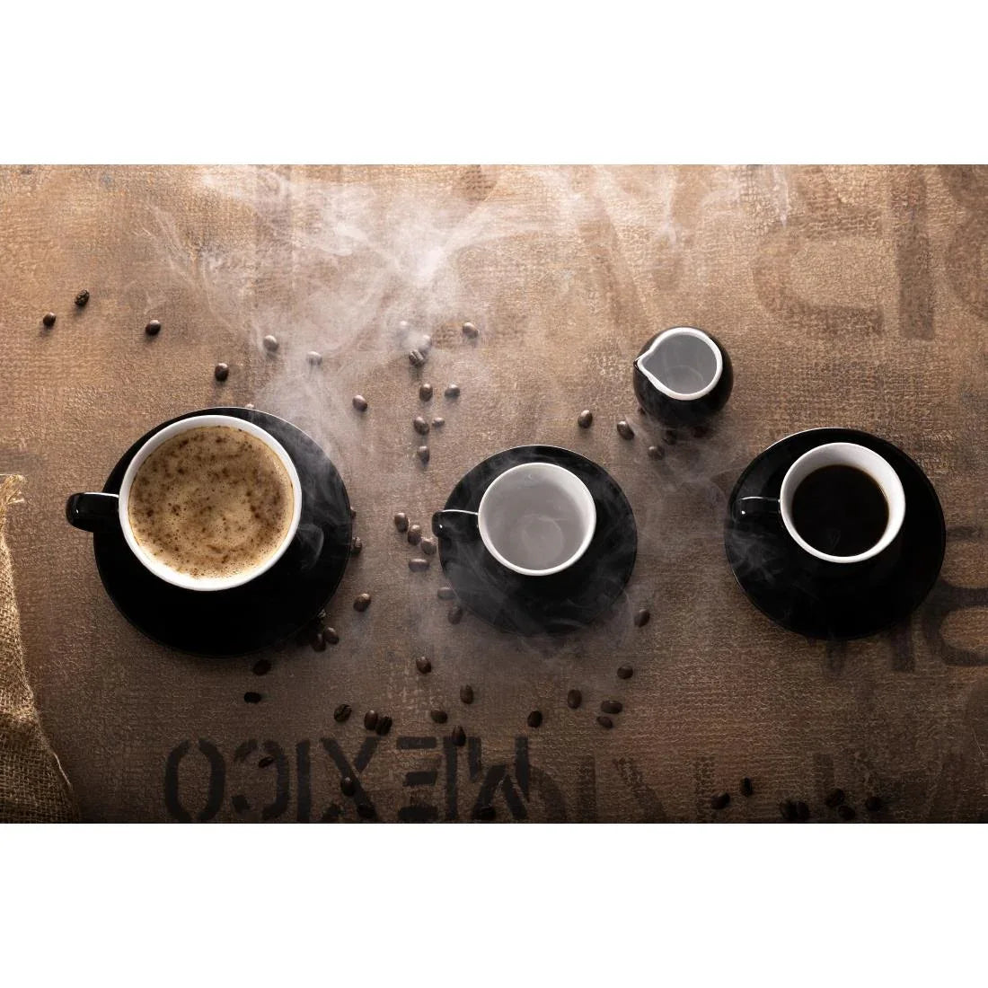 CU956 Olympia Cafe Saucer Black (Pack of 12) - JD Catering Equipment Solutions Ltd