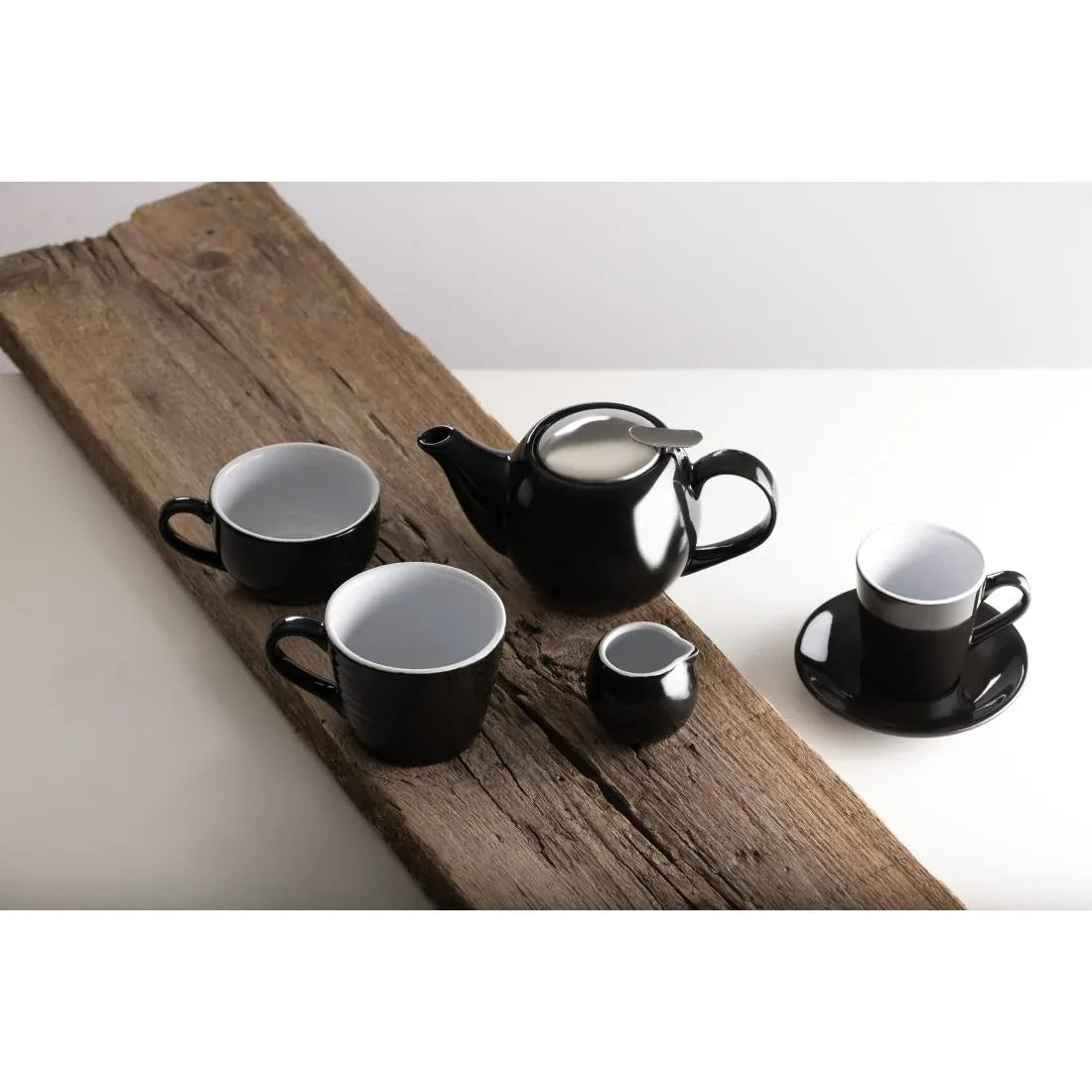 CU955 Olympia Cafe Espresso Saucer Black (Pack of 12) - JD Catering Equipment Solutions Ltd