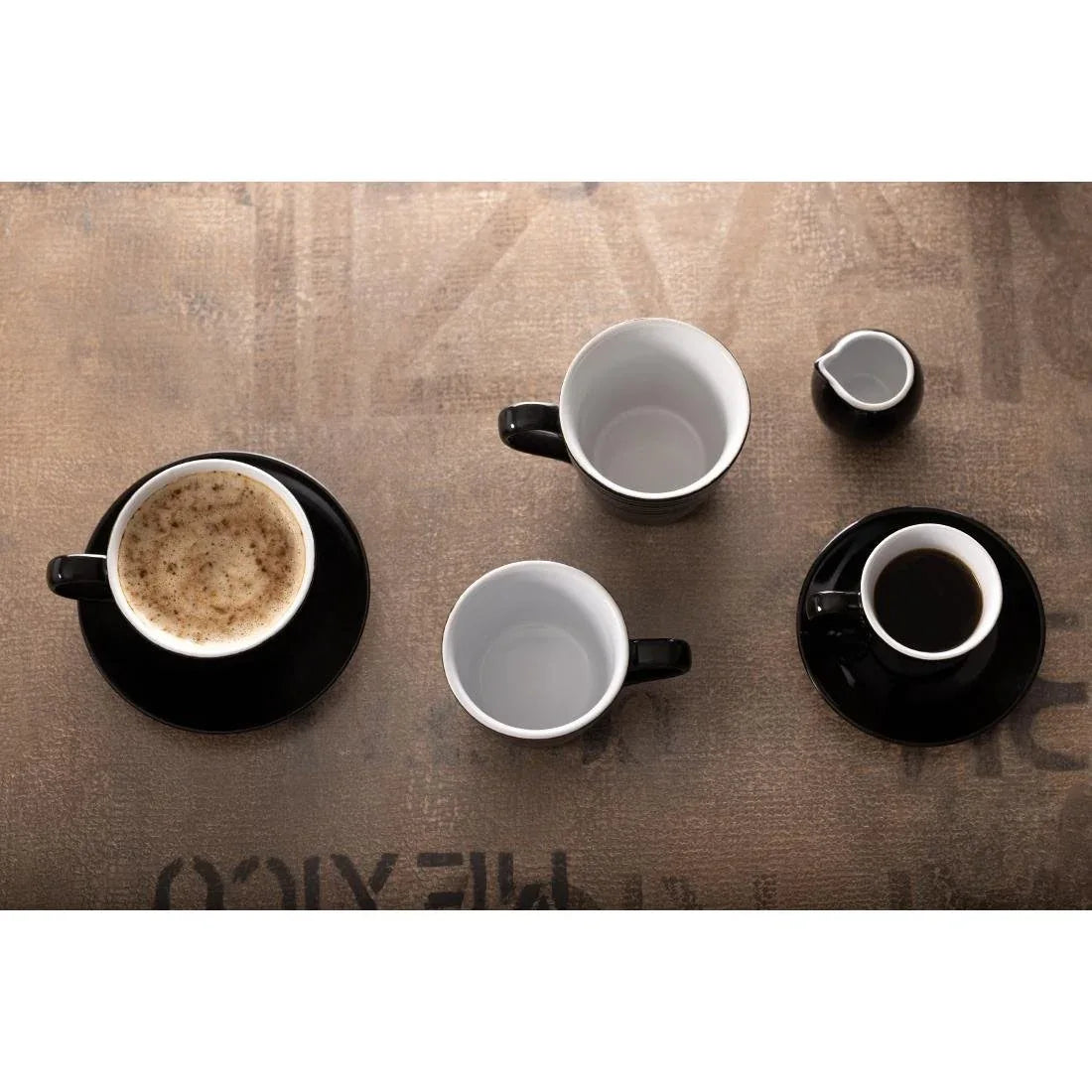 CU956 Olympia Cafe Saucer Black (Pack of 12) - JD Catering Equipment Solutions Ltd
