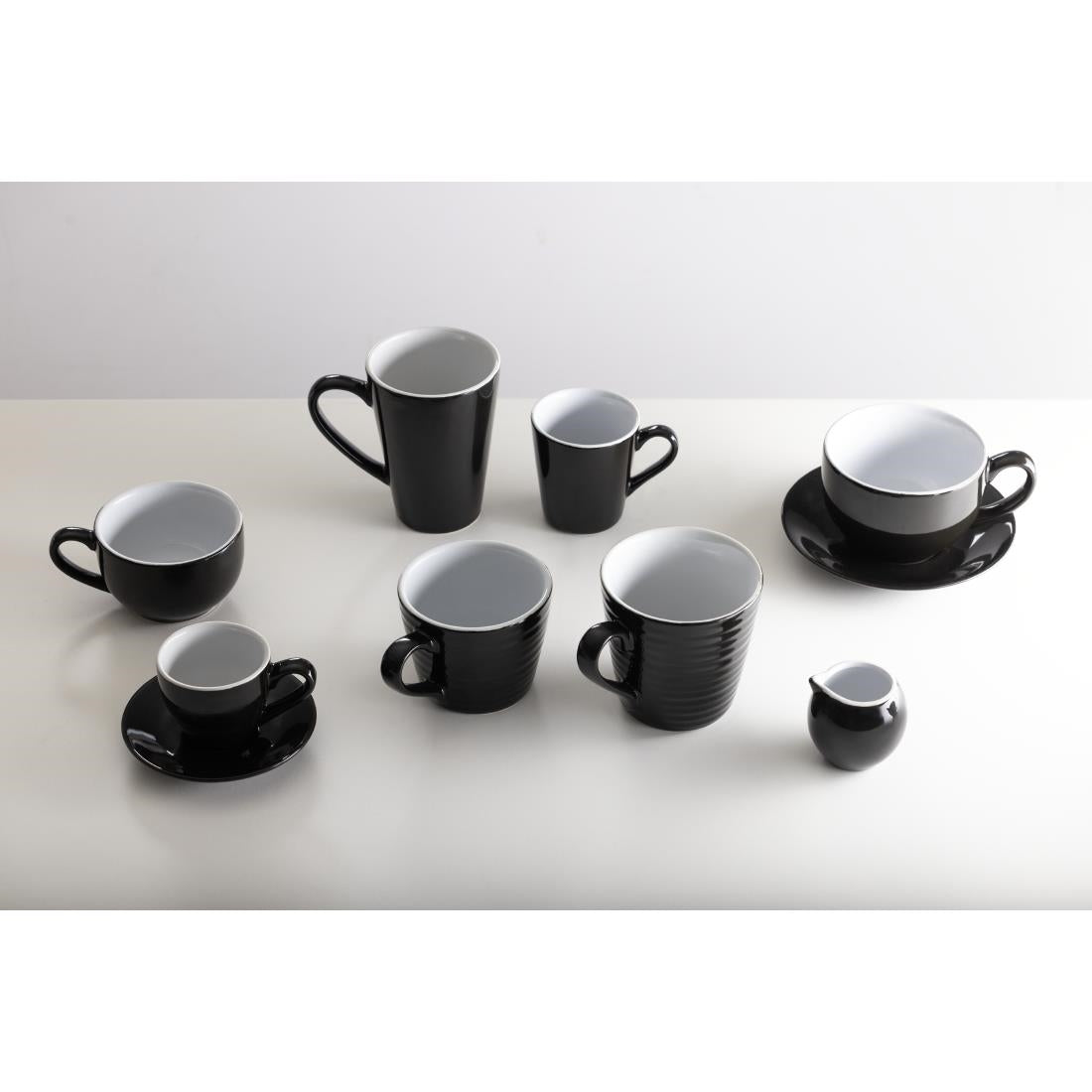 CU951 Olympia Cafe Milk Jug Black - 70ml 2.36fl oz (Pack of 6)