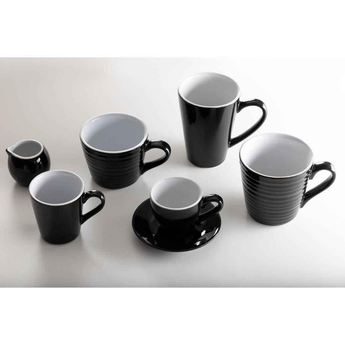 CU959 Olympia Cafe Aroma Mug Black - 340ml (Pack of 6)