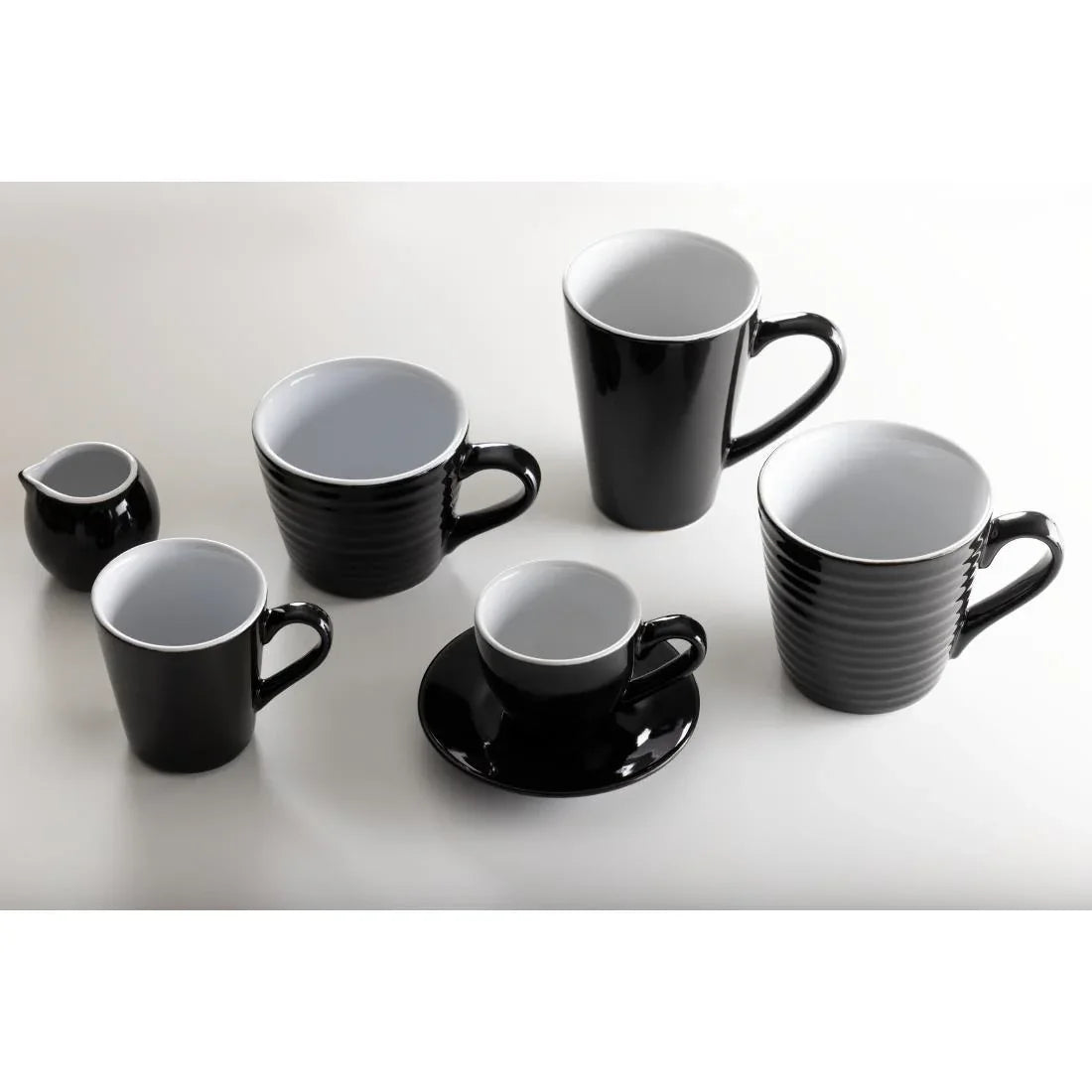 CU959 Olympia Cafe Aroma Mug Black - 340ml (Pack of 6) - JD Catering Equipment Solutions Ltd