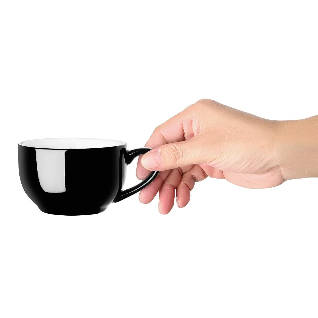 CU953 Olympia Cafe Coffee Cup Black - 230ml 8fl oz (Pack of 12) - JD Catering Equipment Solutions Ltd