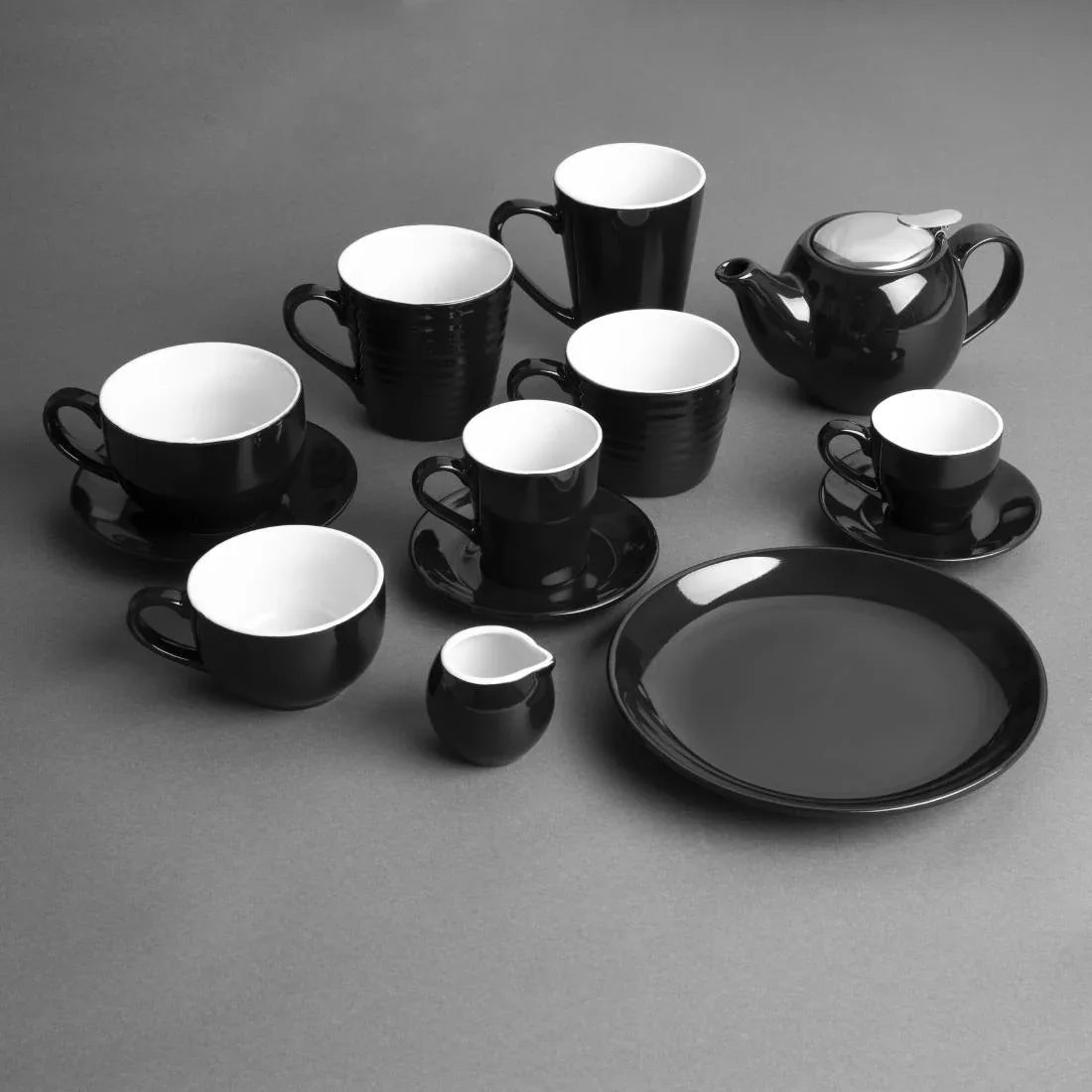 CU953 Olympia Cafe Coffee Cup Black - 230ml 8fl oz (Pack of 12) - JD Catering Equipment Solutions Ltd