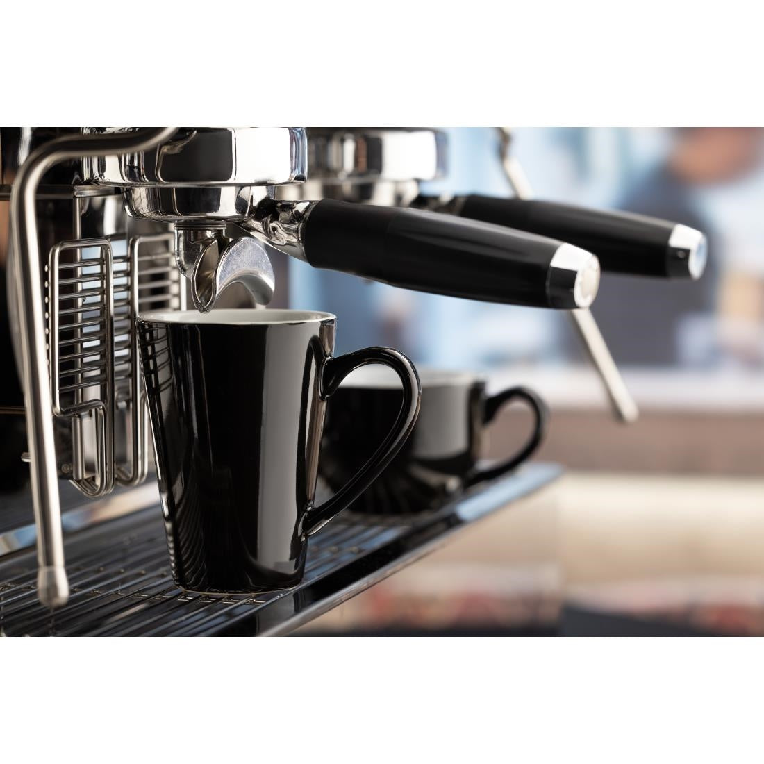 CU957 Olympia Cafe Latte Cup Black - 340ml 11.5fl oz (Pack of 12)