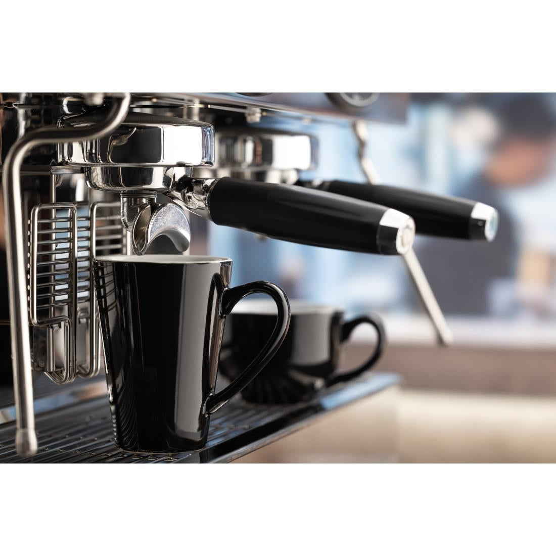 CU957 Olympia Cafe Latte Cup Black - 340ml 11.5fl oz (Pack of 12)