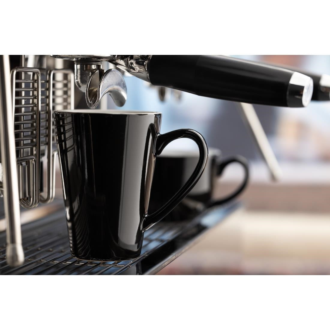 CU957 Olympia Cafe Latte Cup Black - 340ml 11.5fl oz (Pack of 12)