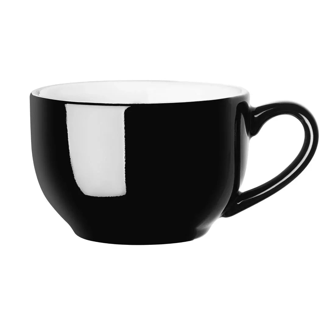 CU954 Olympia Cafe Cappuccino Cup Black - 340ml 11.5fl oz (Pack of 12) - JD Catering Equipment Solutions Ltd