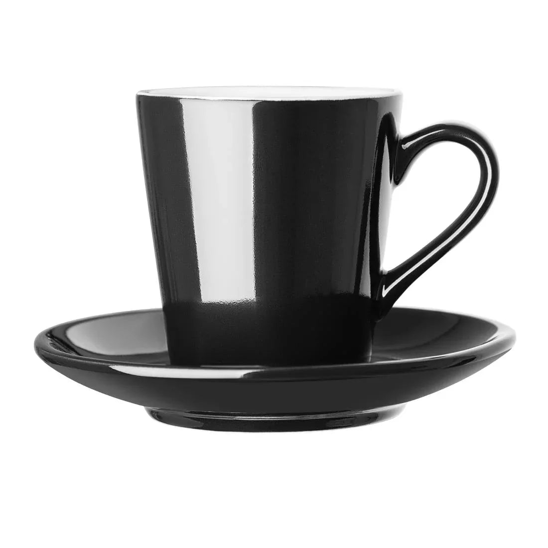 CU962 Olympia Cafe Flat White Saucer Black (Pack of 12) - JD Catering Equipment Solutions Ltd