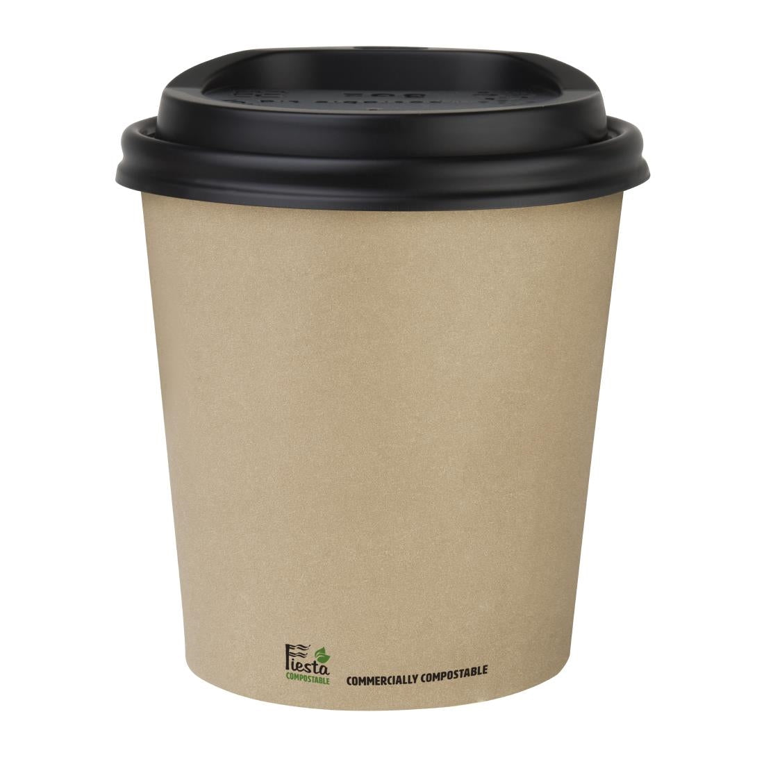 CU980 Fiesta Compostable Coffee Cups Single Wall 8oz (Pack of 1000)