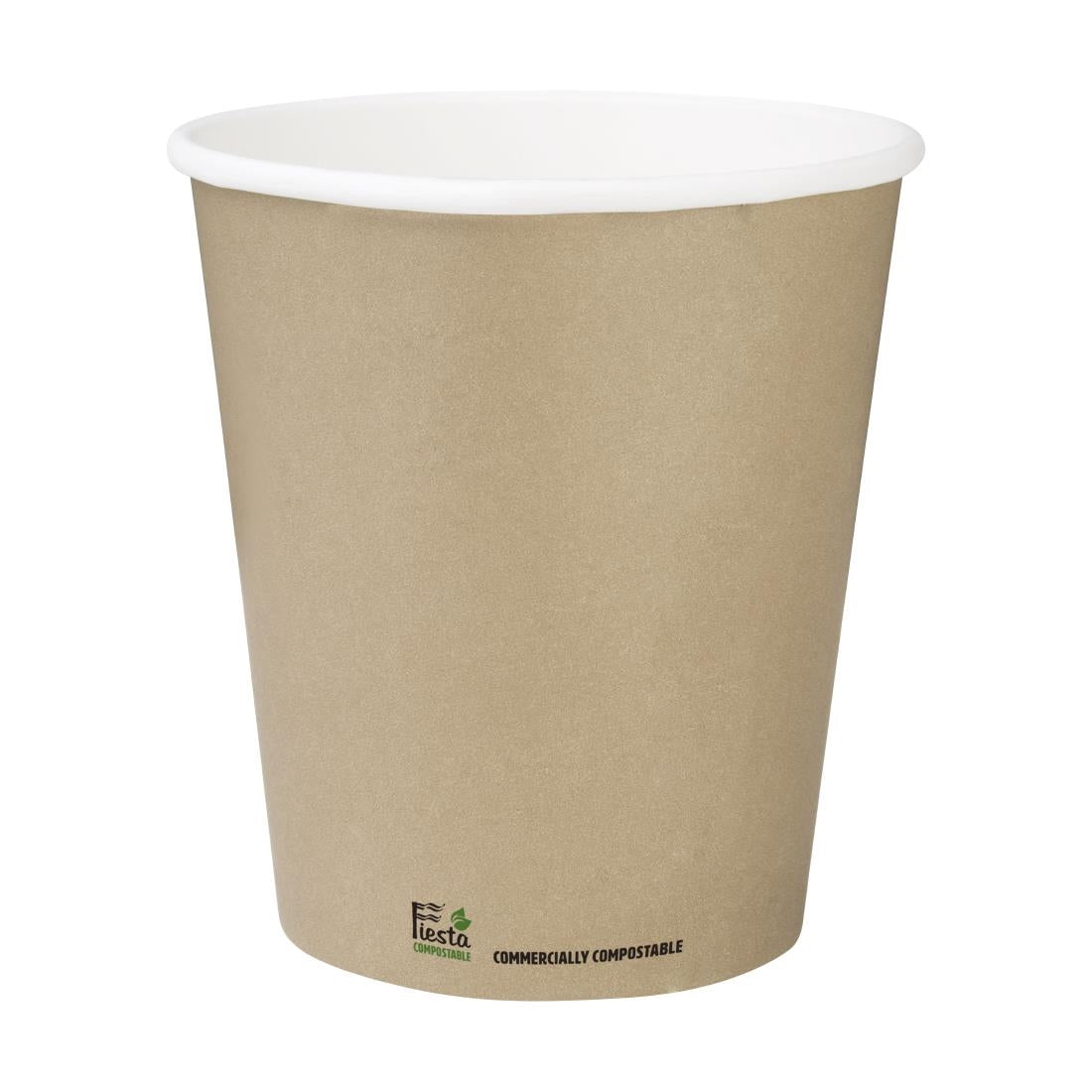 CU982 Fiesta Compostable Coffee Cups Single Wall 340ml / 12oz (Pack of 1000)