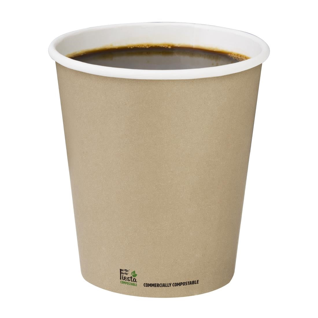CU982 Fiesta Compostable Coffee Cups Single Wall 340ml / 12oz (Pack of 1000)