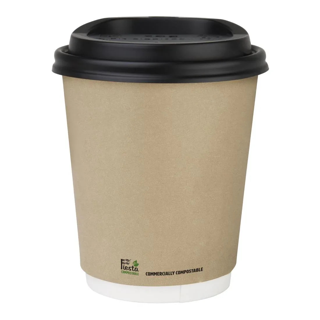CU984 Fiesta Compostable Coffee Cups Double Wall 227ml / 8oz (Pack of 500) - JD Catering Equipment Solutions Ltd