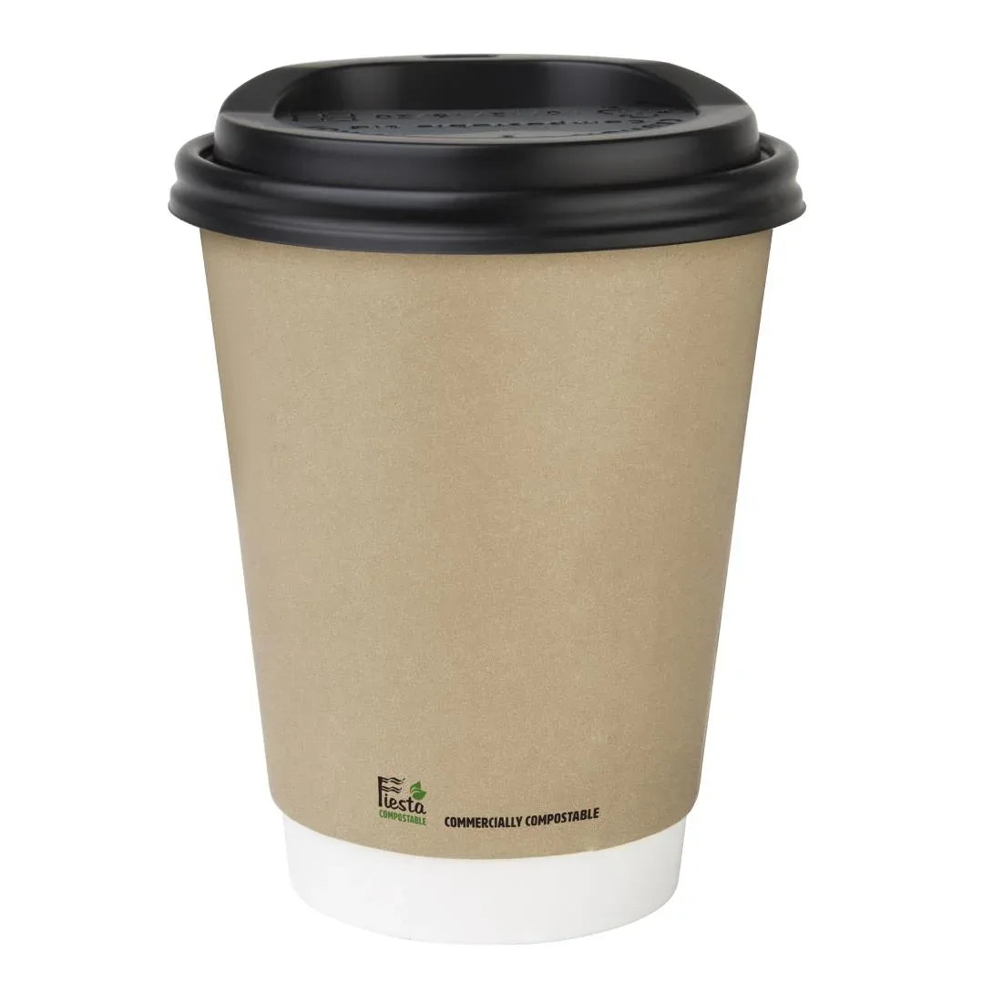 CU986 Fiesta Compostable Coffee Cups Double Wall 340ml 12oz (Pack of 500) - JD Catering Equipment Solutions Ltd