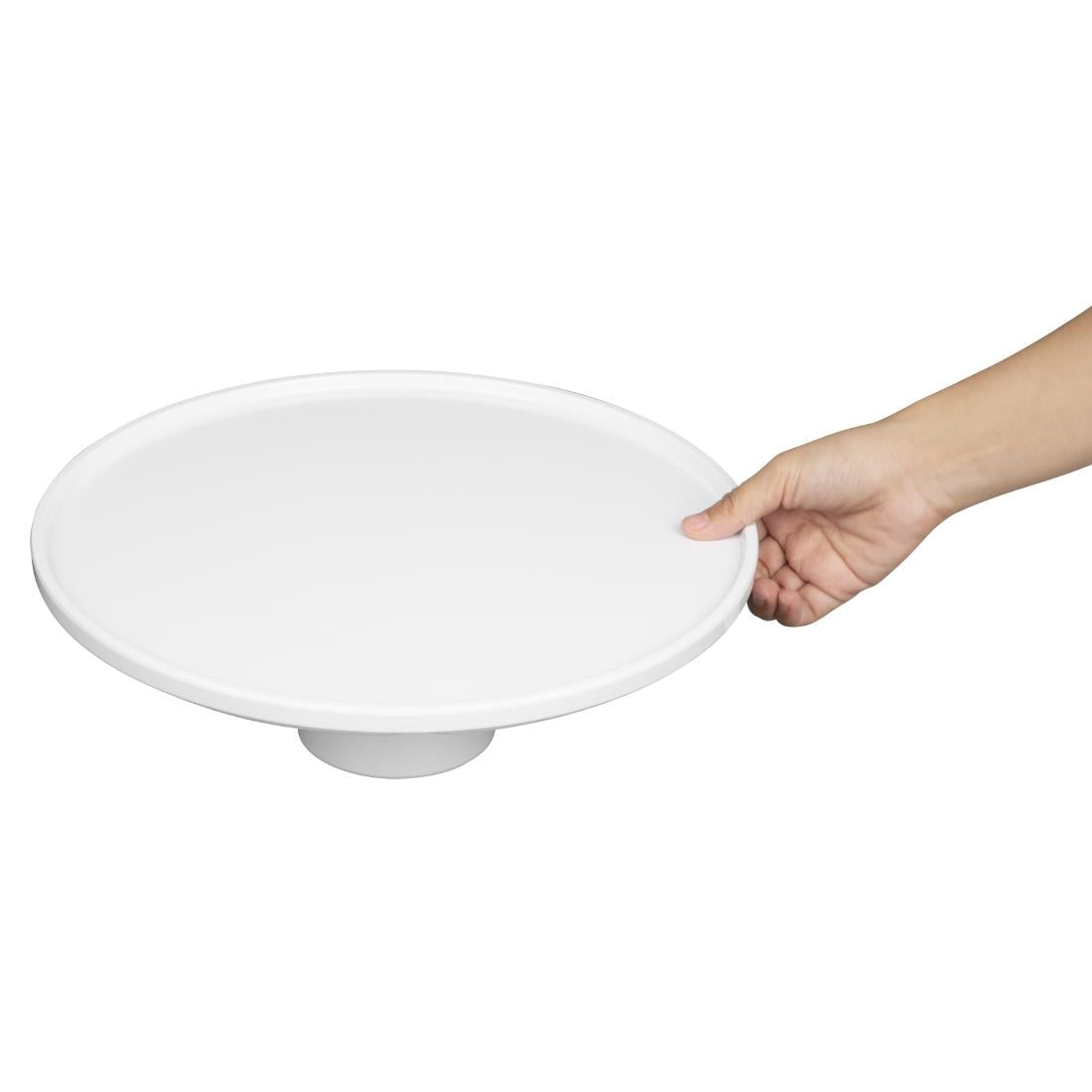 CU988 Olympia Kristallon Melamine Round Cake Stand 330x140mm