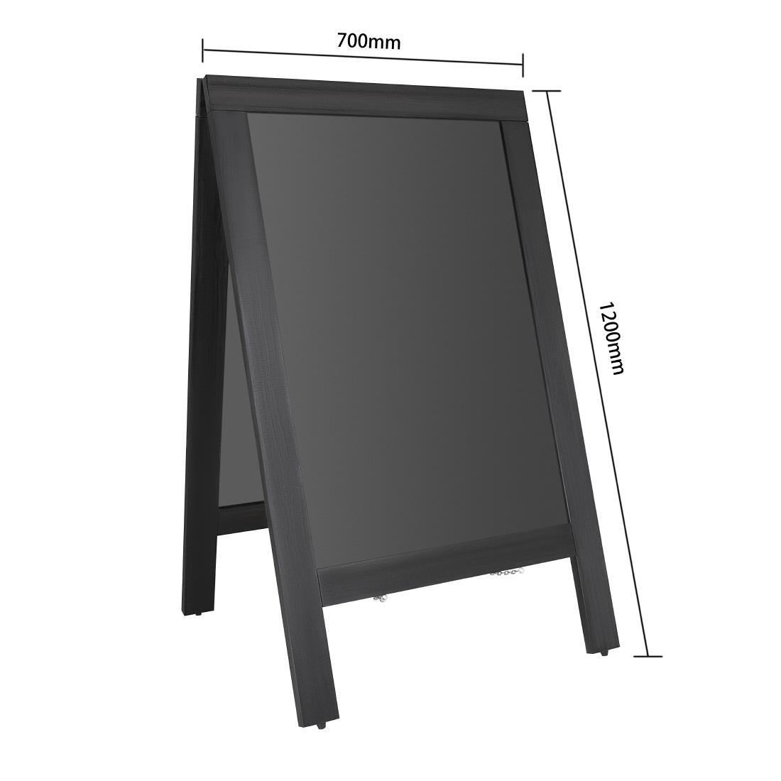 CU993 Olympia Pavement Board Black Wooden Frame 700x1200mm