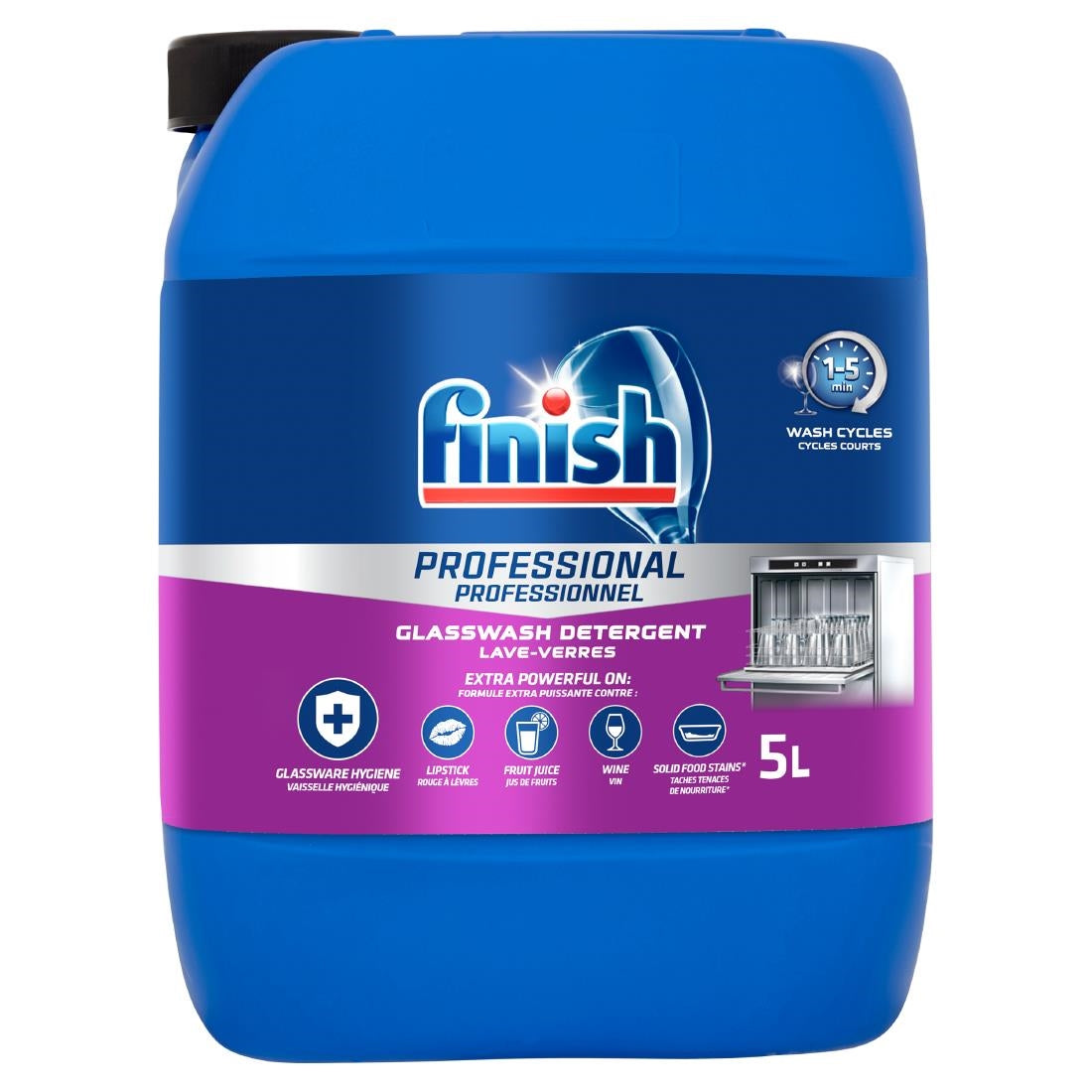 CU998 Finish Professional Cabinet Glasswasher Detergent 5Ltr
