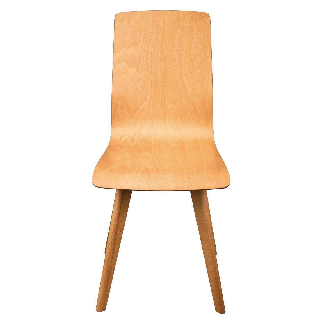 CW010 Fameg Wooden Flow Bentwood Beech Side Chairs (Pack of 2)