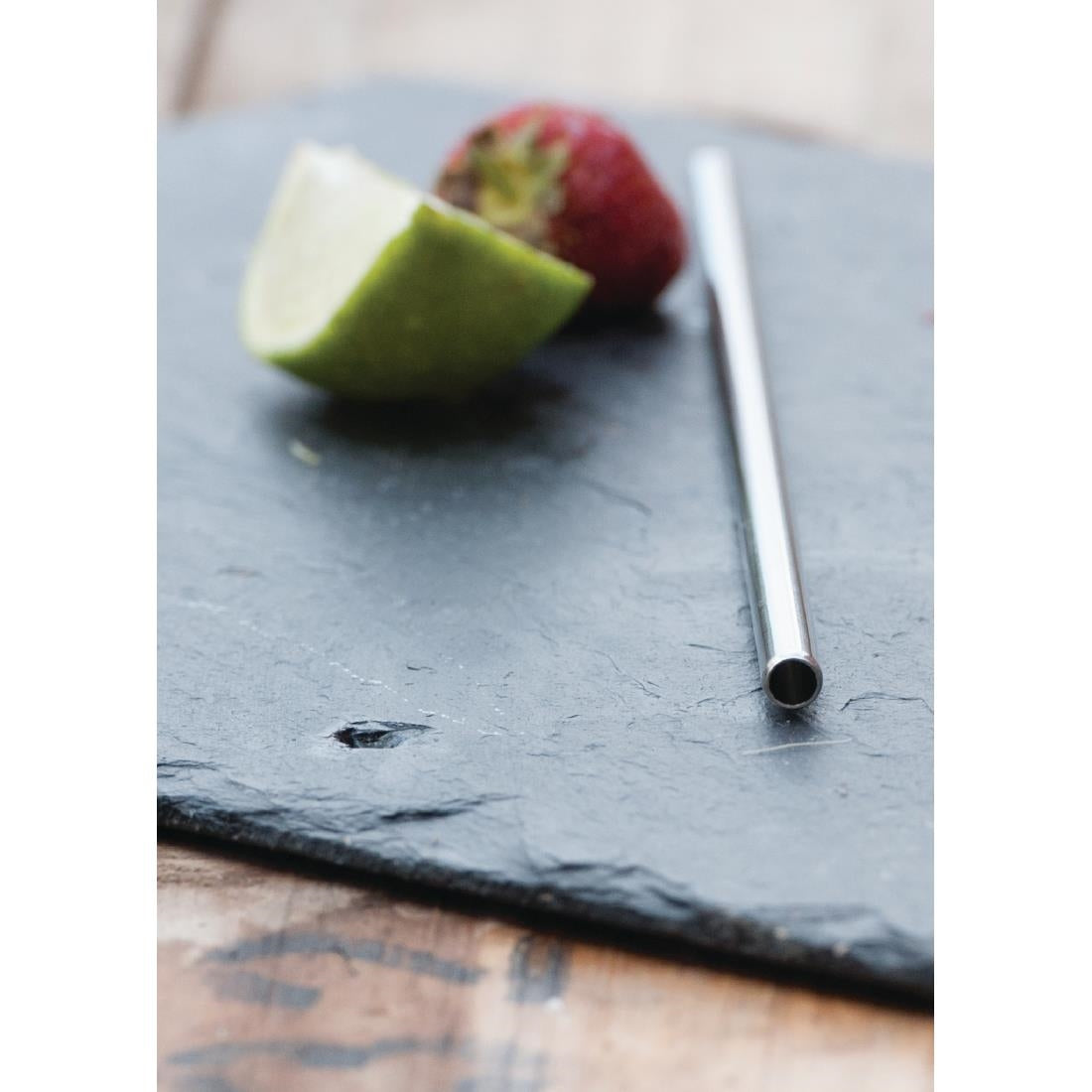 CW490 Beaumont Stainless Steel Metal Straws 8.5" (Pack of 25)