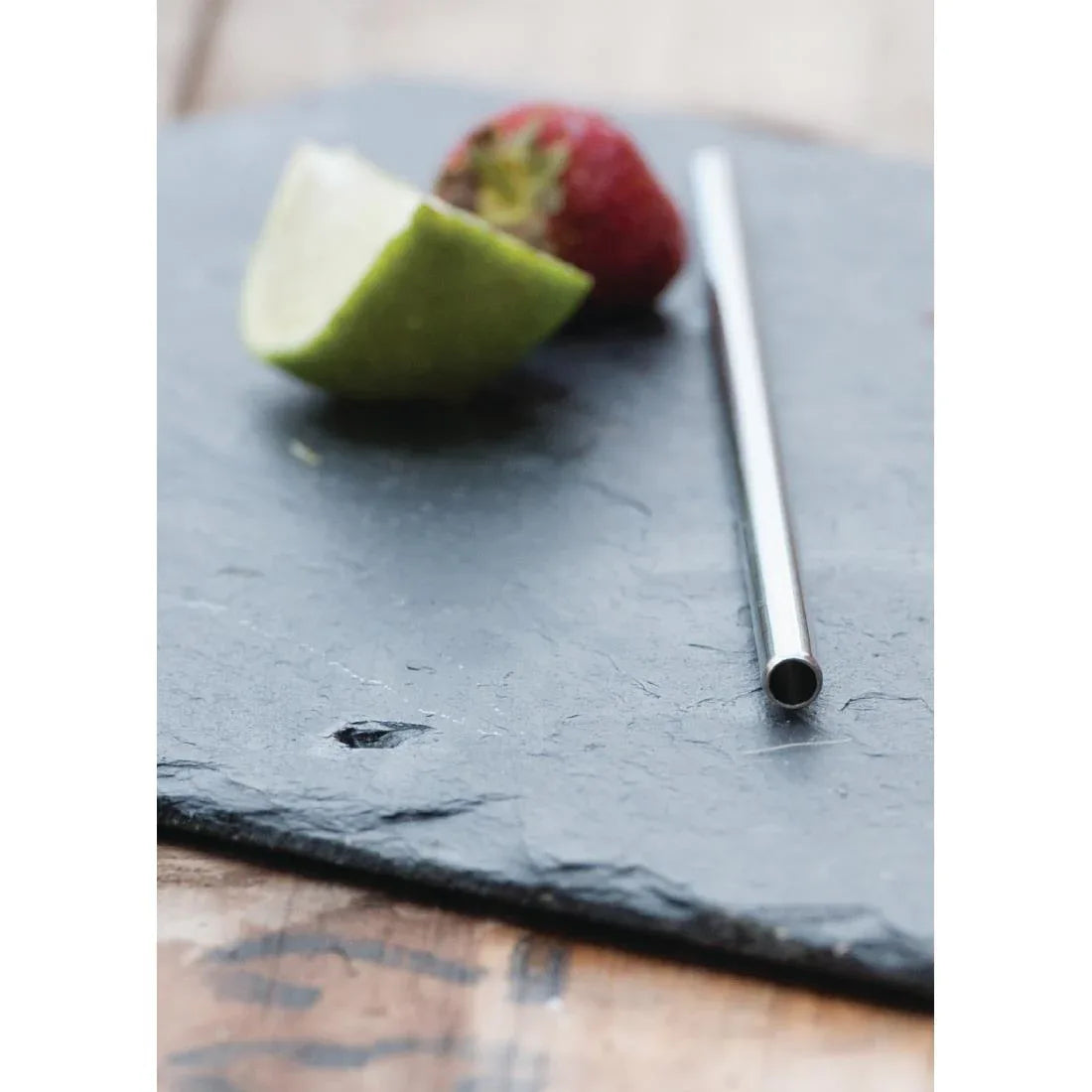 CW490 Beaumont Stainless Steel Metal Straws 8.5" (Pack of 25)