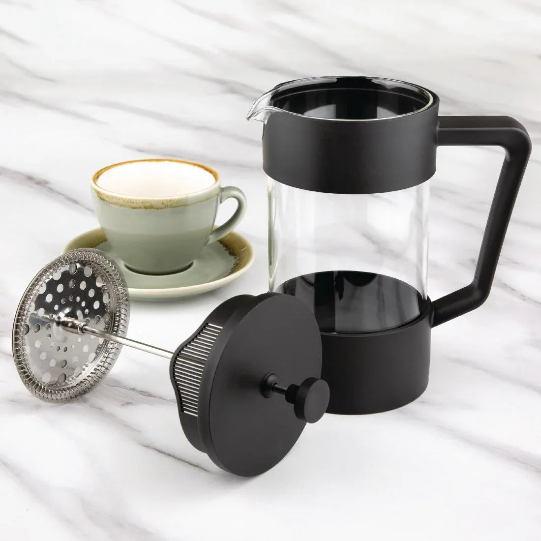 CW951 Olympia Contemporary Cafetiere Black 8 Cup - JD Catering Equipment Solutions Ltd