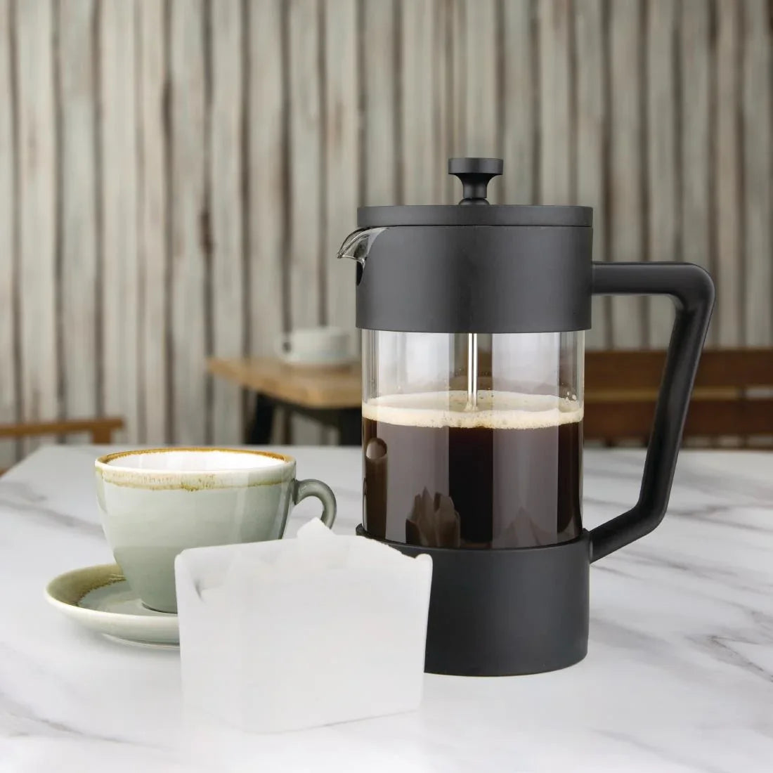 CW951 Olympia Contemporary Cafetiere Black 8 Cup - JD Catering Equipment Solutions Ltd