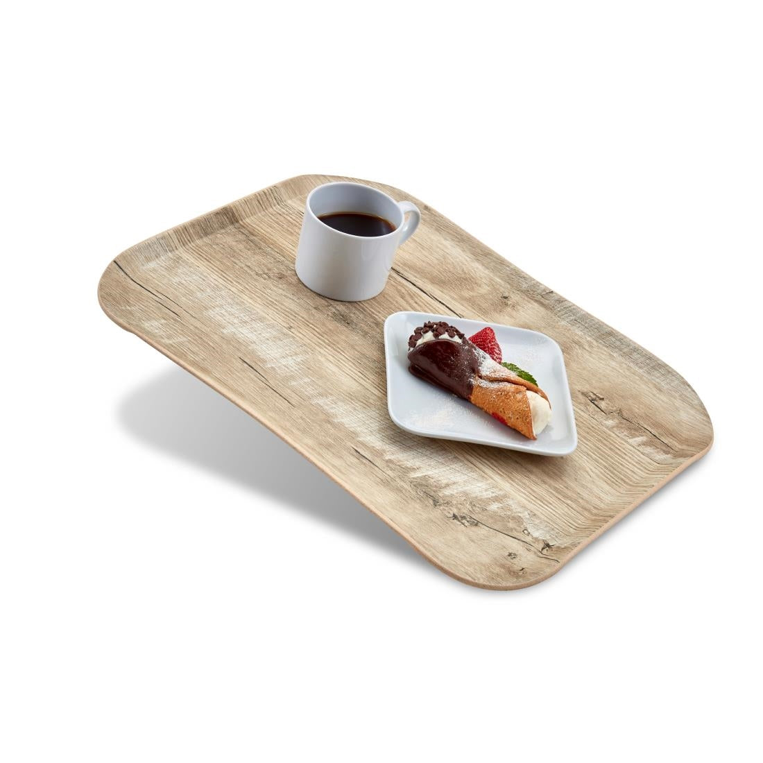 CX390 Cambro Versatray Century Non-Slip Light Oak Textured Wood Effect 330x430mm