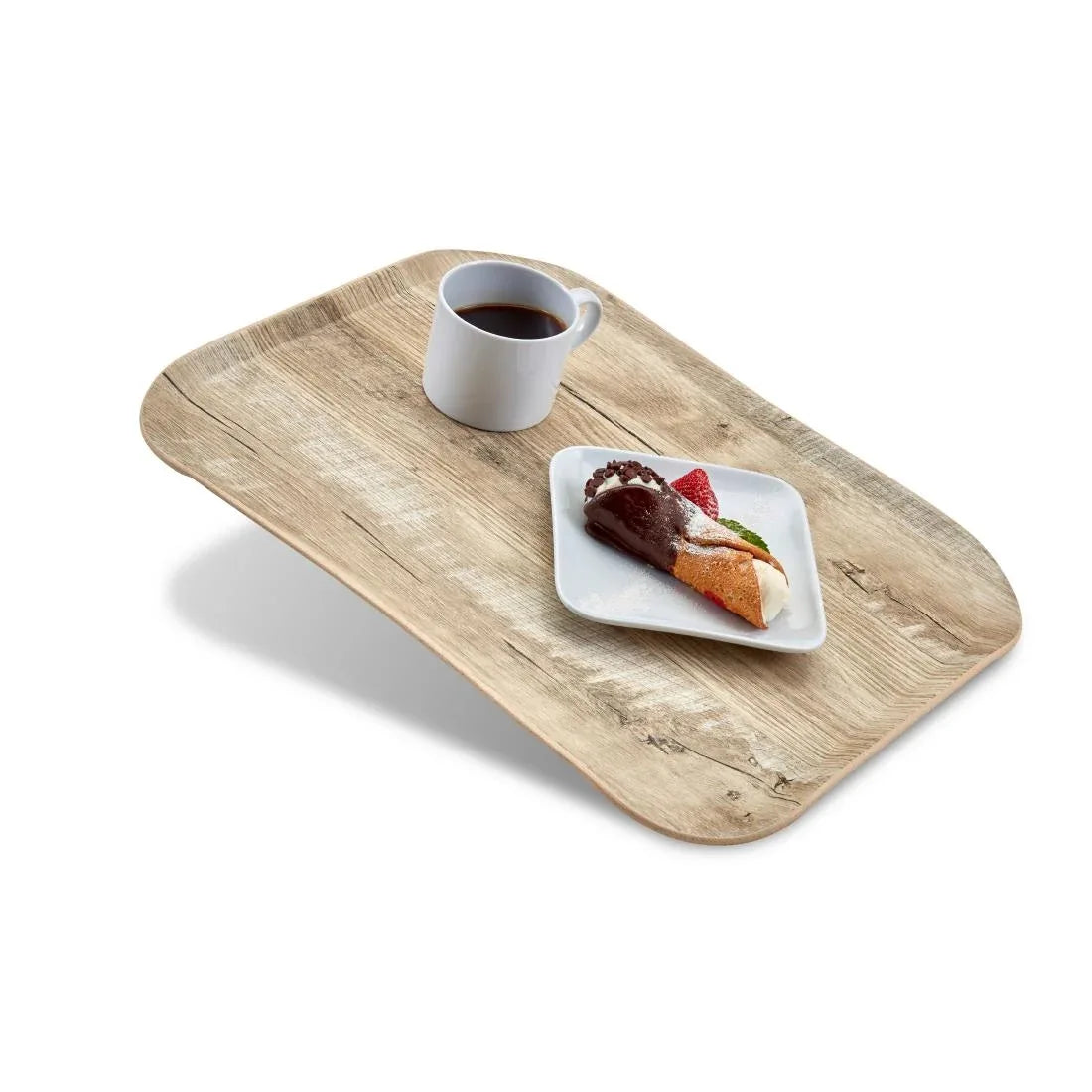 CX390 Cambro Versatray Century Non-Slip Light Oak Textured Wood Effect 330x430mm