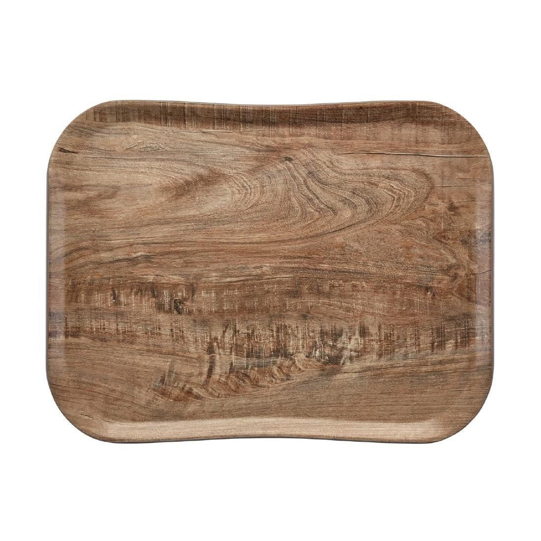 Cambro Versatray PE Rectangular Non-Slip Trays Wood Effect 330x430mm (12 Pack)
