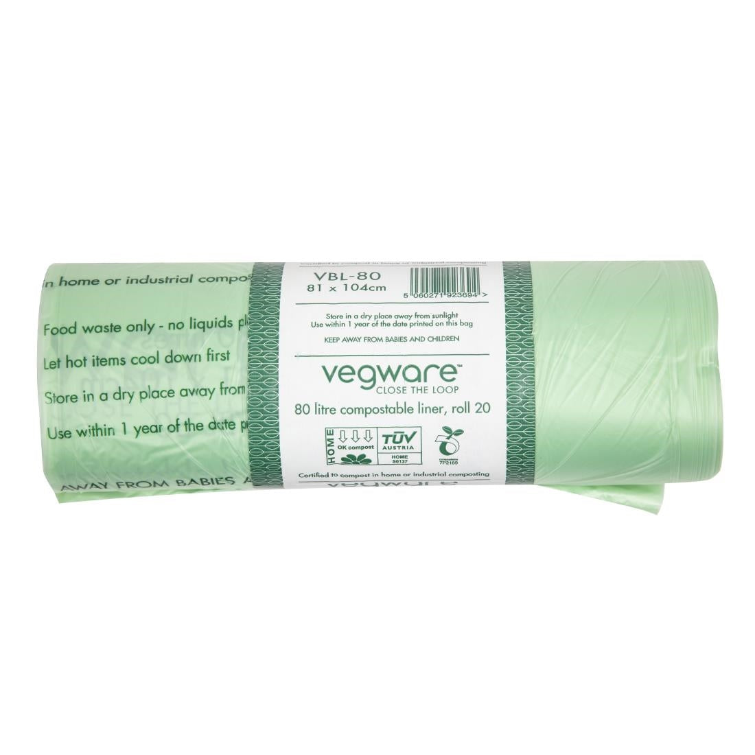 CY581 Vegware Compostable Bin Liners 80Ltr (Pack of 240)