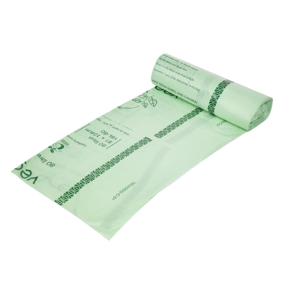 CY581 Vegware Compostable Bin Liners 80Ltr (Pack of 240)