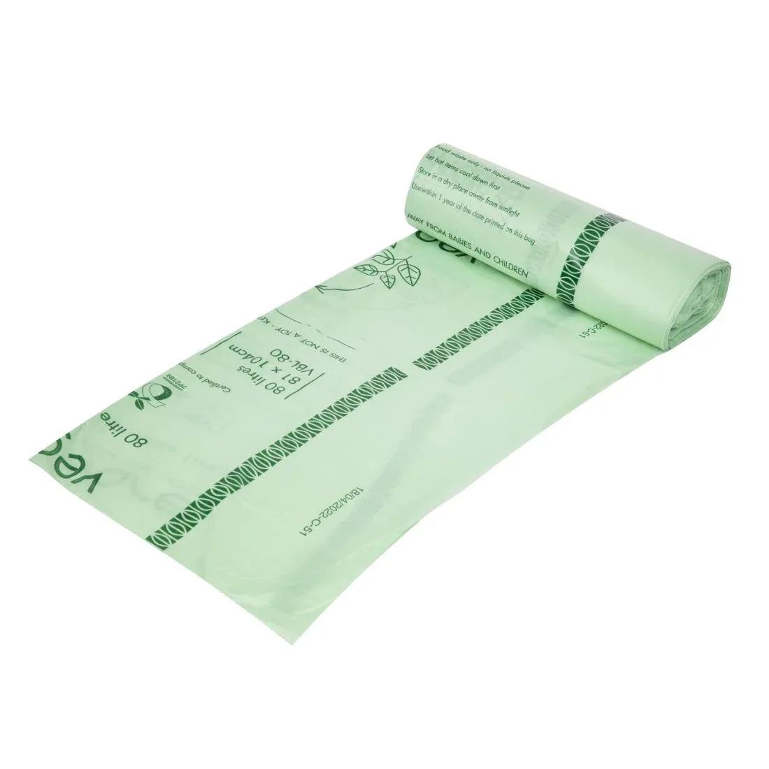 CY581 Vegware Compostable Bin Liners 80Ltr (Pack of 240) - JD Catering Equipment Solutions Ltd