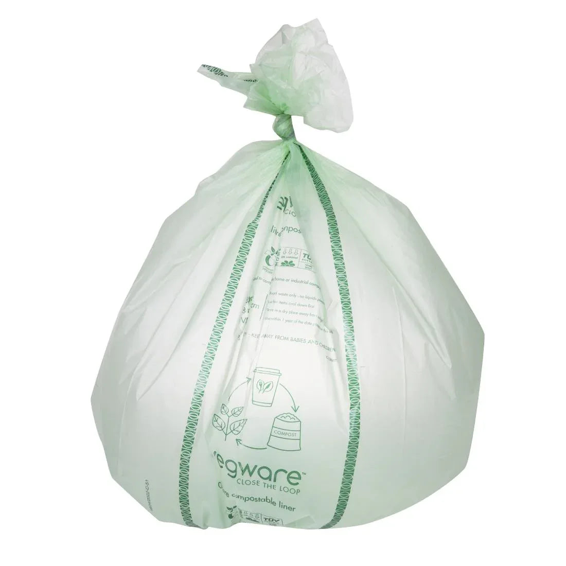 CY581 Vegware Compostable Bin Liners 80Ltr (Pack of 240) - JD Catering Equipment Solutions Ltd