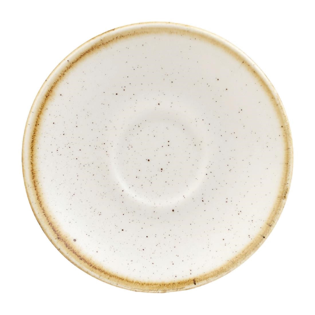 Churchill Stonecast Espresso Saucers Barley White 118mm (12 Pack)