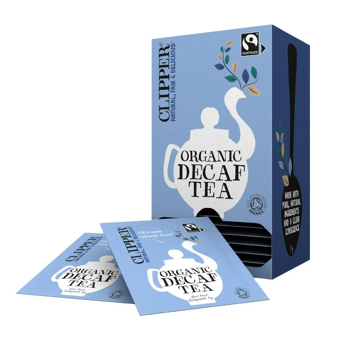 CZ733 Clipper Fairtrade Organic Decaf Everyday Tea Bag Envelopes (Case of 6 x 25) - JD Catering Equipment Solutions Ltd