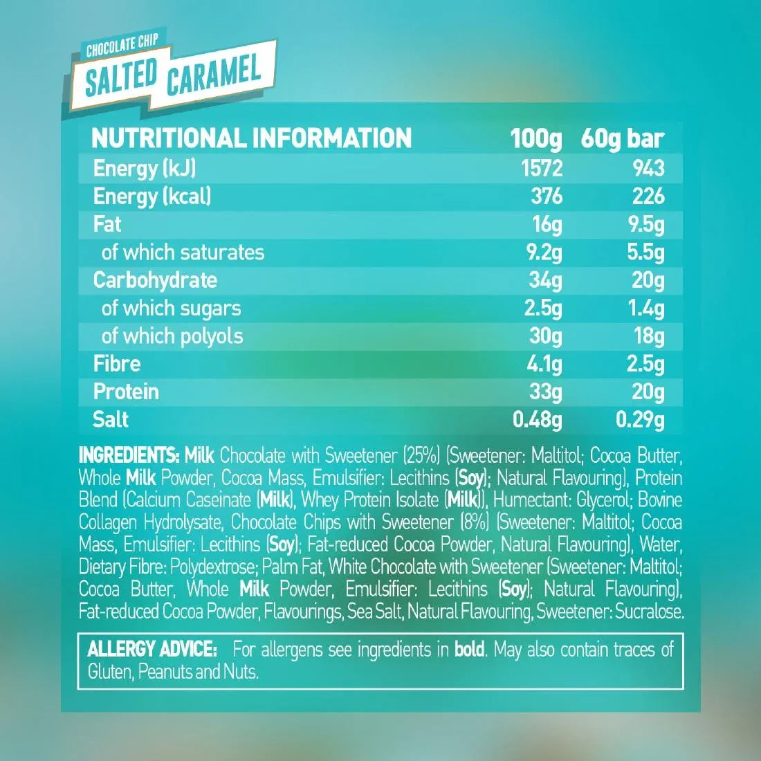 CZ774 Grenade Protein Bar Choc Chip Salted Caramel 60g (Pack of 12) - JD Catering Equipment Solutions Ltd