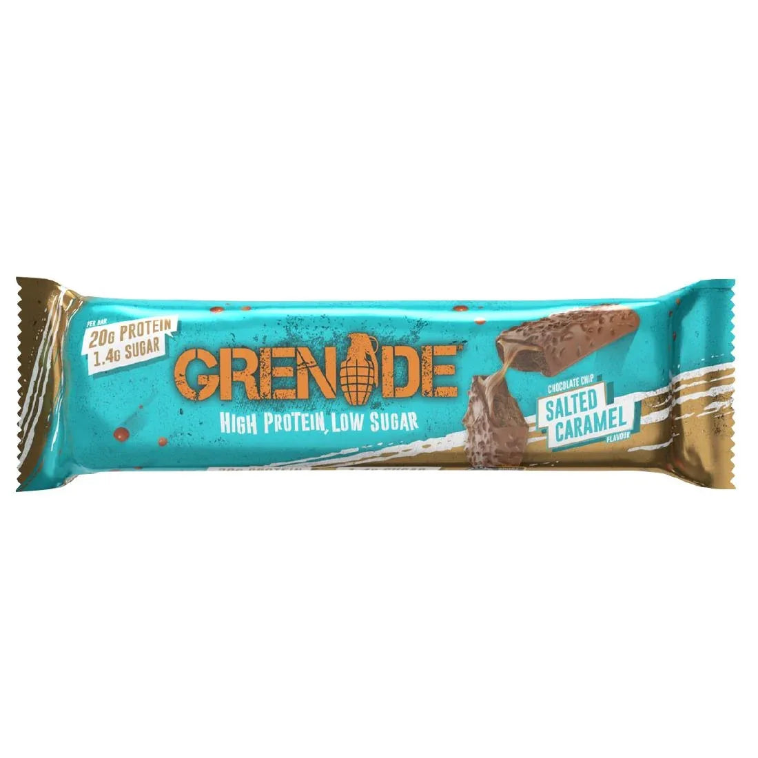 CZ774 Grenade Protein Bar Choc Chip Salted Caramel 60g (Pack of 12) - JD Catering Equipment Solutions Ltd