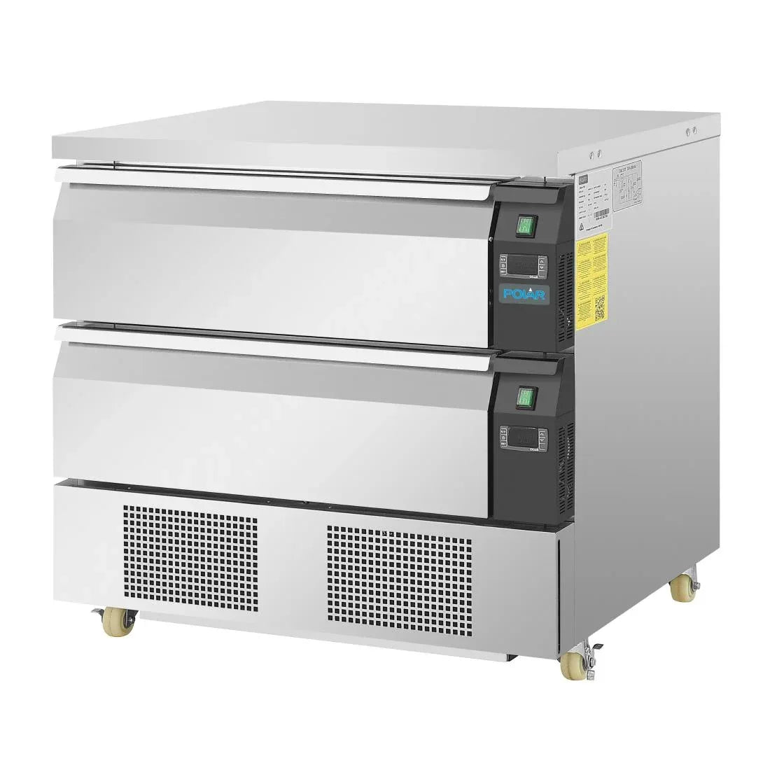 DA996 Polar U-Series Double Drawer Counter Fridge Freezer 4xGN - JD Catering Equipment Solutions Ltd