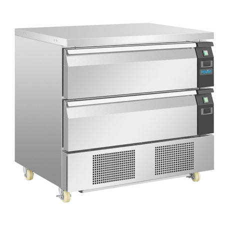 DA996 Polar U-Series Double Drawer Counter Fridge Freezer 4xGN