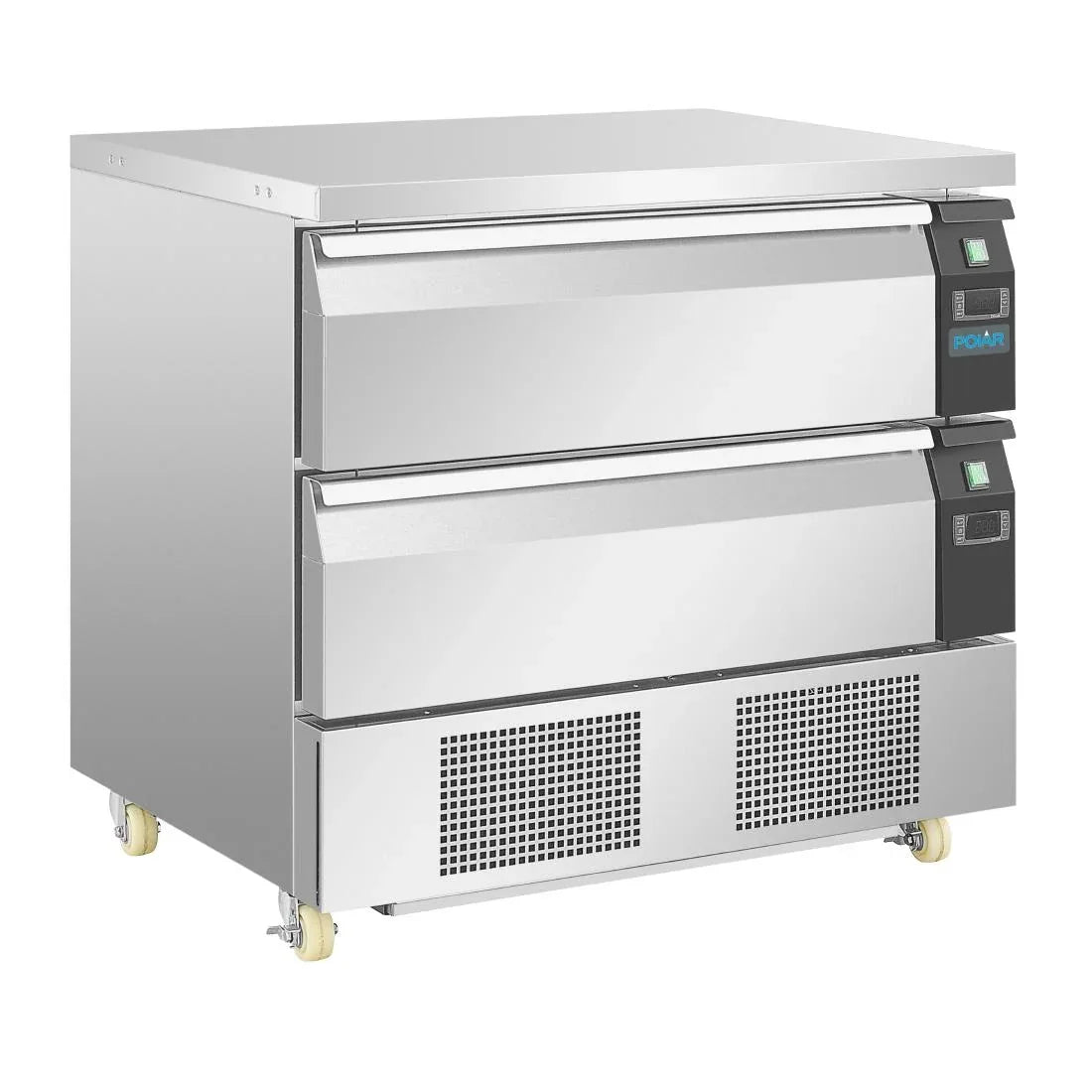 DA996 Polar U-Series Double Drawer Counter Fridge Freezer 4xGN - JD Catering Equipment Solutions Ltd