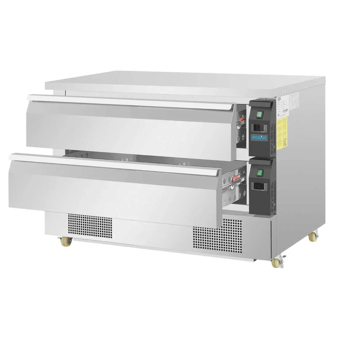 DA997 Polar U-Series Double Drawer Counter Fridge Freezer 6xGN - JD Catering Equipment Solutions Ltd