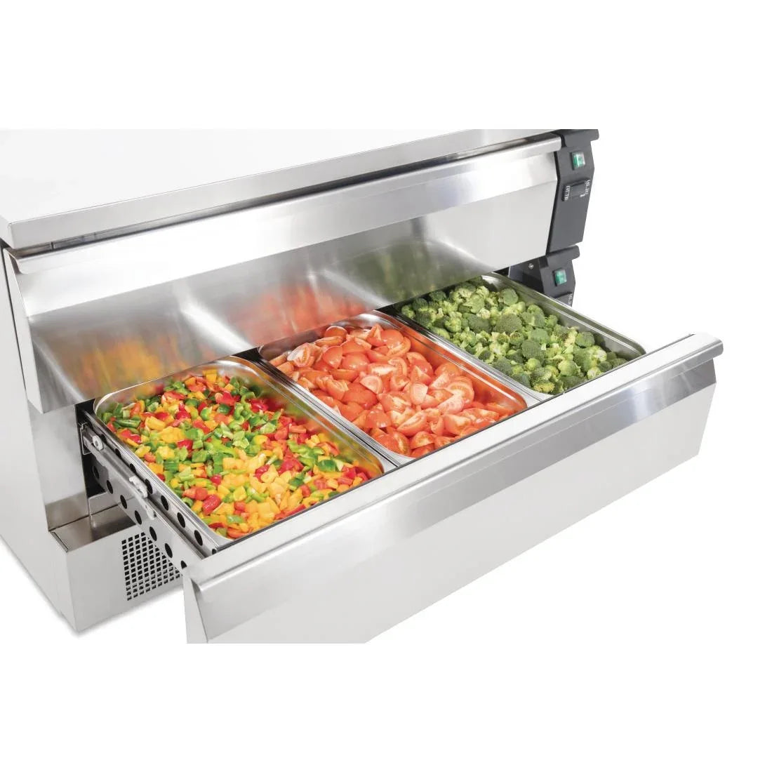 DA997 Polar U-Series Double Drawer Counter Fridge Freezer 6xGN - JD Catering Equipment Solutions Ltd