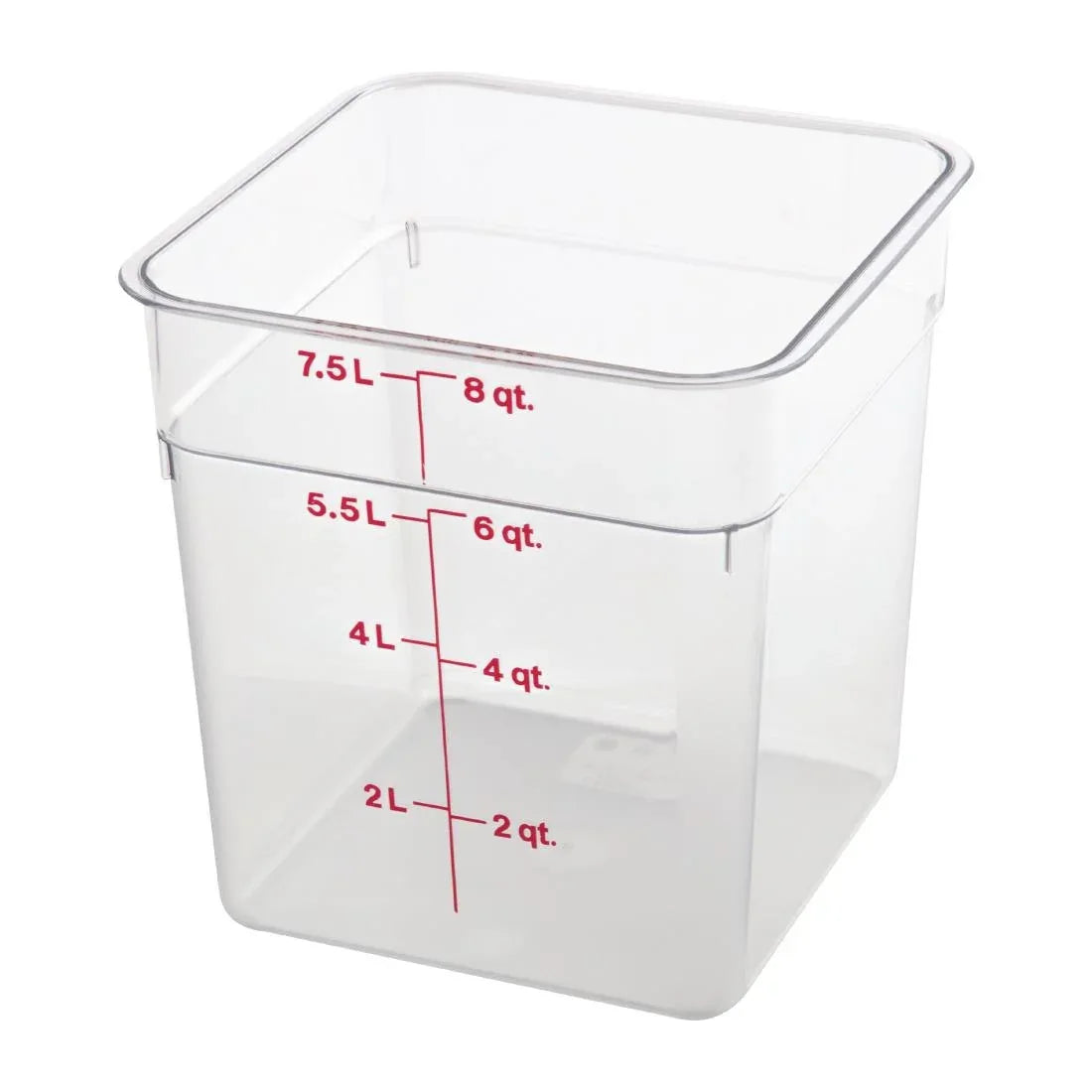 DB011 Cambro Square Polycarbonate Food Storage Container 7.6 Ltr (Pack of 6)